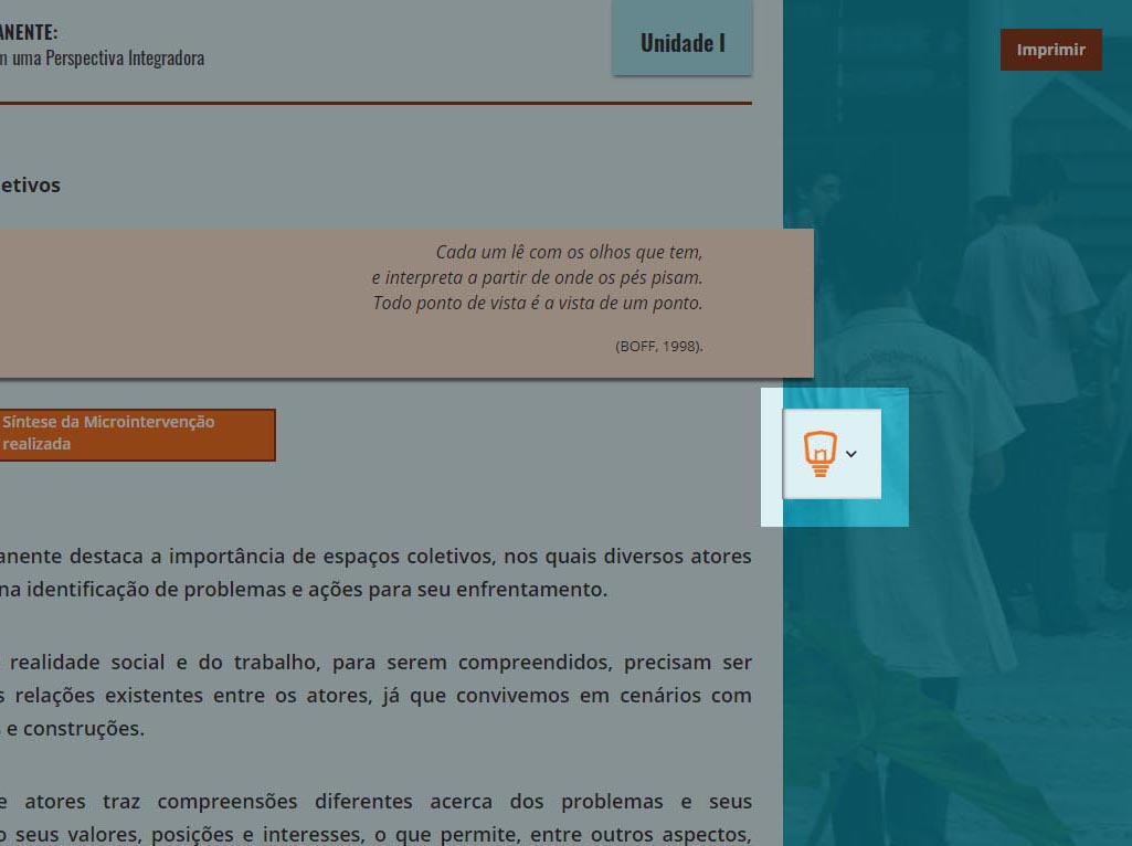 A imagem mostra a tela do percurso com a caixa de ativação do destaque lateral em destaque.
