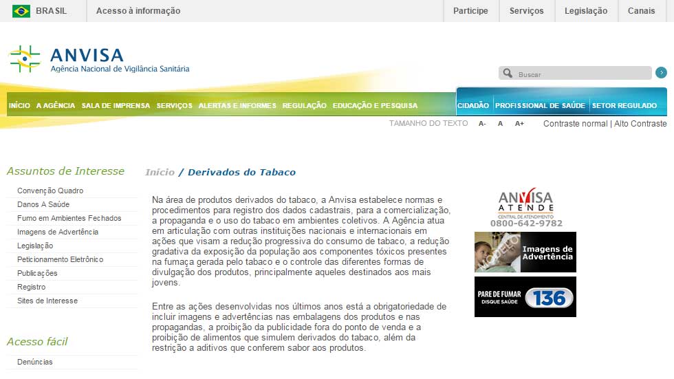 Sítio da ANVISA