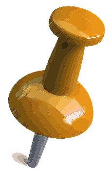 Ícone de uma tachinha prendendo um papel