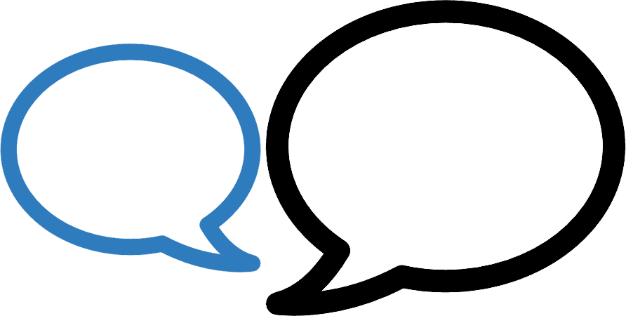 Ícone de dois balões de conversa