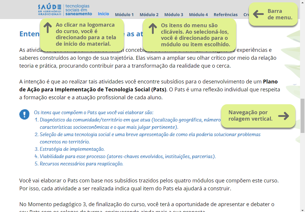 1º exemplo de tela de navegação