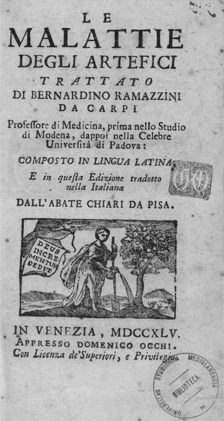 Foto da obra de Bernardino Ramazzini