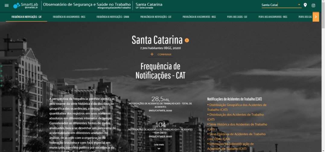 Página do site SmartLab.